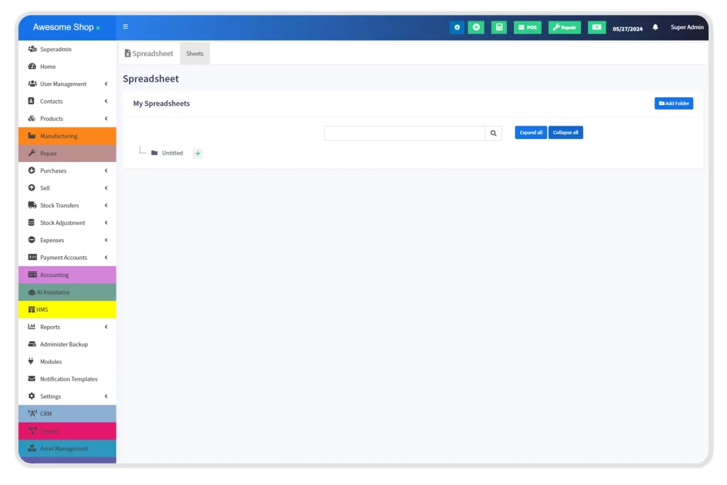 Spreadsheets Module